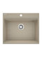 Deante Drop-In Küchenspüle aus Flüssigem Granit M60xB50cm Beige