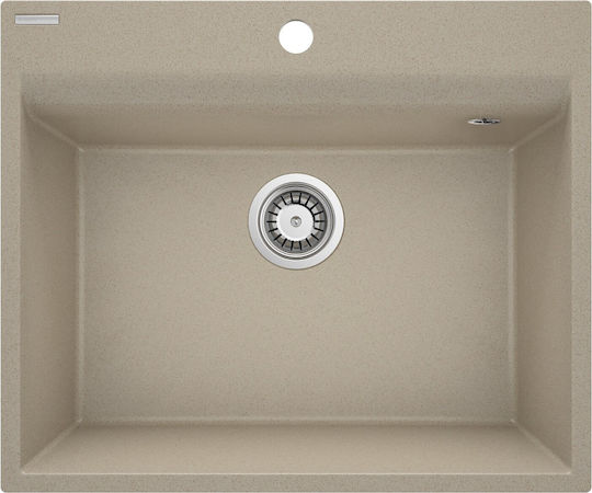 Deante Drop-In Küchenspüle aus Flüssigem Granit M60xB50cm Beige