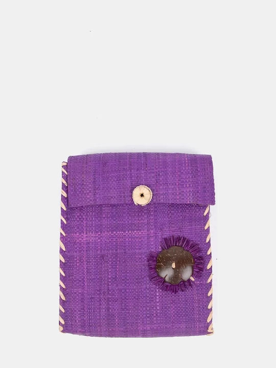 Rock Club Straw Women's Crossbody Bag Purple