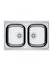 Franke Drop-In Kitchen Sink Inox Brushed L50xW80cm Gray