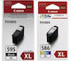 Canon PG-595XL/ CL-586XL Γνήσιο Photo Value Pack με 2 Μελάνια Εκτυπωτή InkJet Μαύρο / Πολλαπλό (Color) (7170C004)