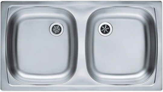 Alveus Unterbau Küchenspüle Inox M43.5xB78cm Grau