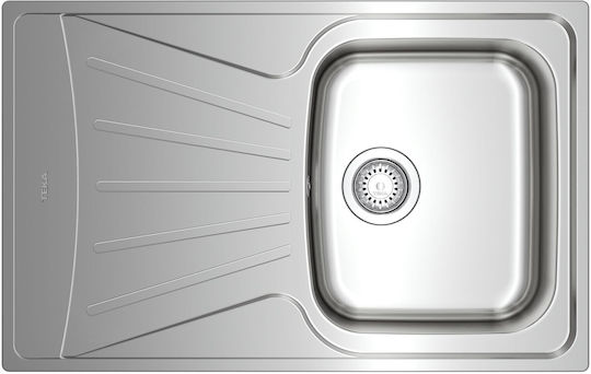 Teka Starbright Ένθετος Νεροχύτης Inox Μ79xΠ50cm Ασημί