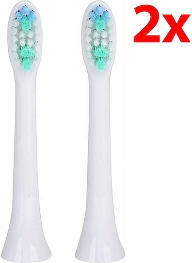 Original Oro-med Sonic Toothbrush Head 2 Pcs Gentle On Gums