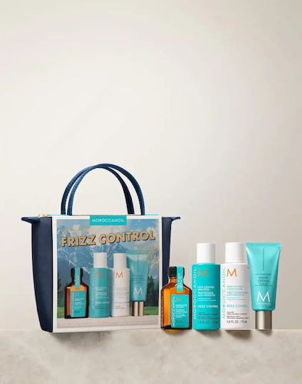 Moroccanoil Greetings From Frizz Control Σετ Περιποίησης Μαλλιών κατά της Τριχόπτωσης με Σαμπουάν, Conditioner & Λάδι 5τμχ