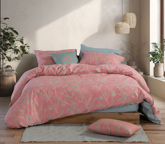 Nef-Nef Homeware Floriva Σετ King Size 4τμχ 270x270+35εκ. με Λάστιχο Κοραλί Nef-Nef Homeware Floriva Σετ King Size 4τμχ 270x270+35εκ. με Λάστιχο Κοραλί