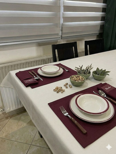 Stoff Tischsets Rot 45x32cm