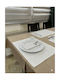 Tischsets Stoff Weiß 45x32cm