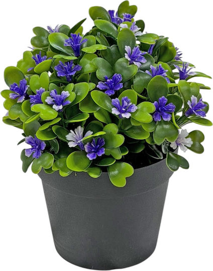 Small Potted Plastic Flowers 8x16cm Green 21103 Code 16401