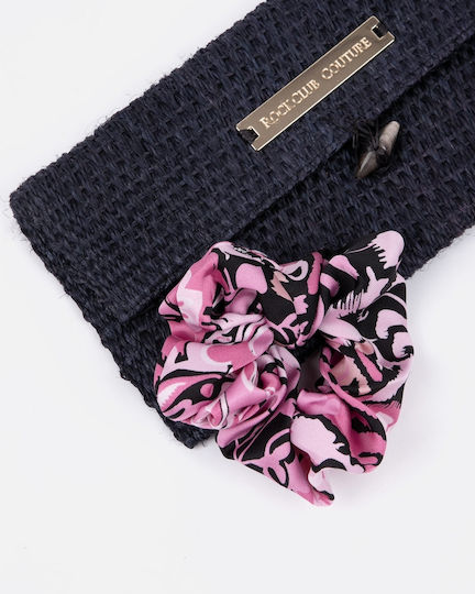 Scrunchy Samt Größe One Size Lila Druck