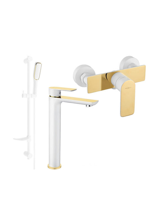 Mexen Thermostatic Shower Mixer Complete Set White