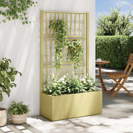 vidaXL Γλάστρα Πλαστική Πράσινο 80x36x140εκ.