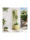 vidaXL Γλάστρα Πλαστική Πράσινο 36x36x140εκ.