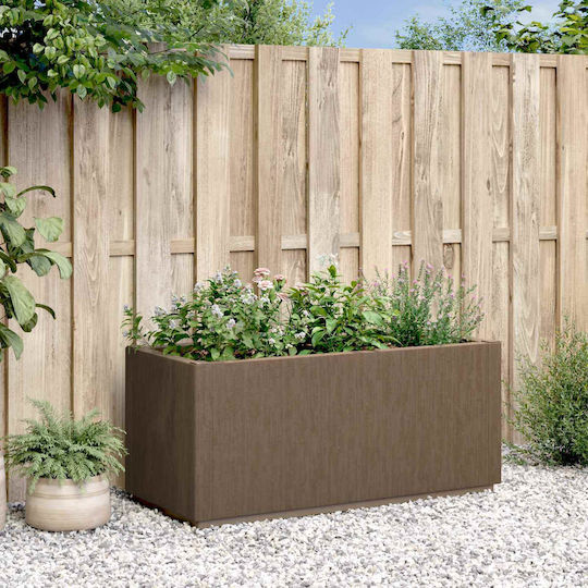 vidaXL Garden Plastic Flower Pot Brown