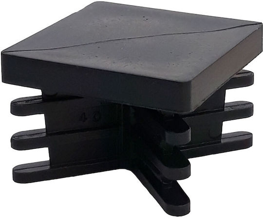 Square Hollow Section Caps Ibfm Plastic Black 598 25mm