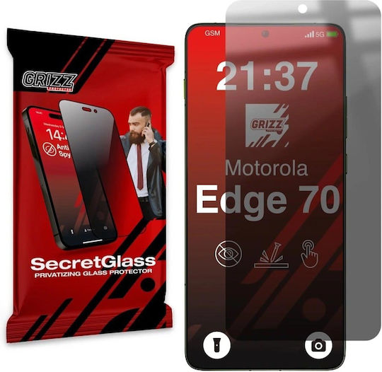 GrizzGlass Secretglass Matt Datenschutz Gehärtetes Glas Für Motorola Edge 70