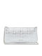 Damen-Clutch mit Krokodilmuster in Silber