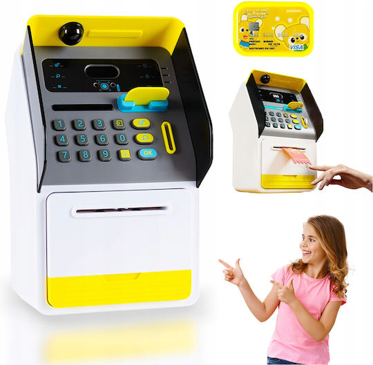 Pușculiță Tip ATM Bancnote Monede Parolă Recunoaștere Facială Funcție de Numărare 16,5 X 15,5 X 27 Cm Pușculiță Tip ATM Bancnote Monede Parolă Recunoaștere Facială Funcție de Numărare 16,5 X 15,5 X 27 Cm
