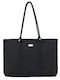Doca Stoff Strandtasche Schwarz