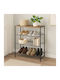 Metal Open Shoe Organizer for Boots/Ankle Boots Beige L63xD30xH83cm