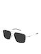 Gucci Unisex Sunglasses With Silver Metallic Frame And Grey Lens GG2096SA 001