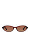 Meller Luma Unisex Sunglasses with Red Horn-Rimmed Frame and Red Polarized Lenses