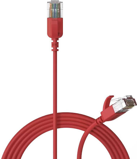Procab U/UTP Cat.6a (Gigabit) Мрежов Кабел Ethernet 1м Червен