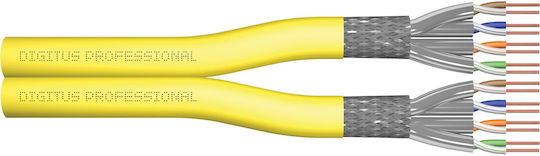 Digitus S/FTP Cat.7a (10Gbps) Καλώδιο Δικτύου Ethernet 500m Κίτρινο