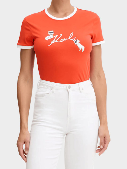 Karl Lagerfeld Karl T-Shirt Πορτοκαλί Karl Lagerfeld Karl T-Shirt Πορτοκαλί