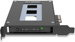 Hard Drive Accessories Icydock 1x M.2 NVMe to PCIe 4.0x4 Card With Tray Hard Drive Accessories Icydock 1x M.2 NVMe to PCIe 4.0x4 Card With Tray