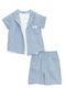Kinderbekleidungssets mit Shorts Sommer 3 Stück Hellblau