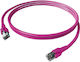 Easylan S/FTP Cat.6a (Gigabit) Καλώδιο Δικτύου Ethernet 1m Μωβ