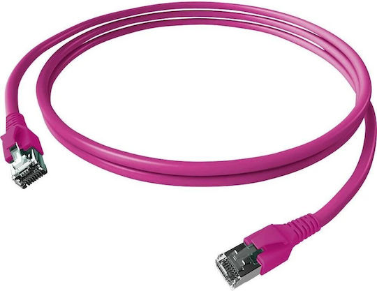 Easylan S/FTP Cat.6a (Gigabit) Καλώδιο Δικτύου Ethernet 1m Μωβ