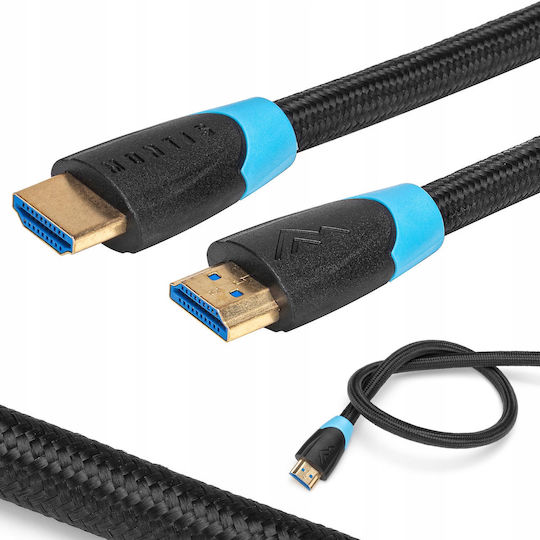 Montis 2.0 Cable HDMI male - HDMI male 10m Μαύρο