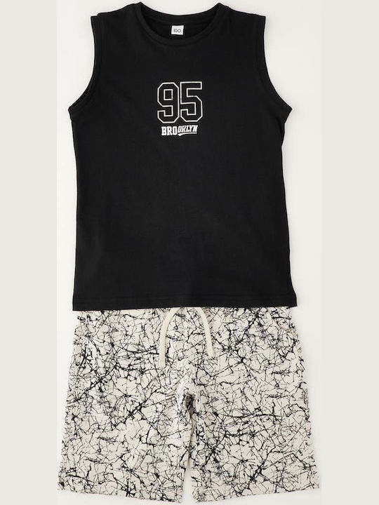 Kids Set with Shorts Summer 2 Pieces Black
