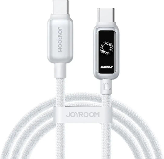 Joyroom S-A55 StarFlight USB 2.0 Cable USB-C male - USB-C 100W Λευκό 1.2m