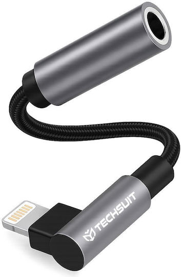 Techsuit Lightning Male To 3.5mm Female Converter Gray 1 Piece TS-AC6-GR