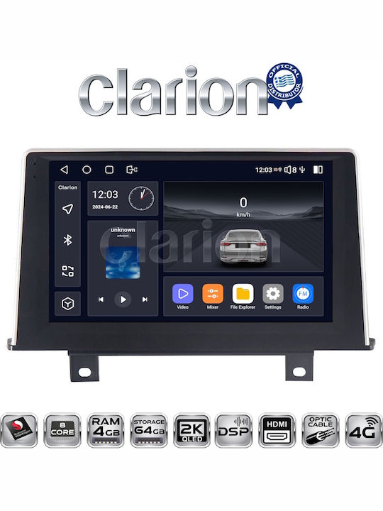 Clarion Sistem Audio Auto pentru BMW Seria 1 2011 > 2016 Bluetooth USB Wi-Fi GPS Apple CarPlay Android Auto