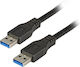 EFB Cablu USB 3.0 USB-A Masculin Negru 1.8m K5210SW.1,8