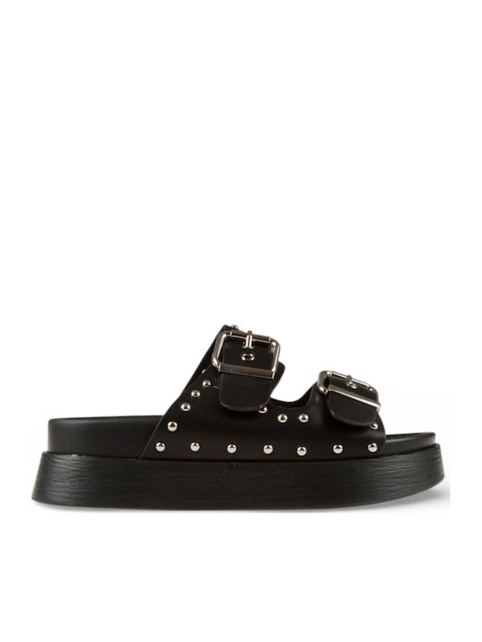 Damen Flache Sandalen Schwarz