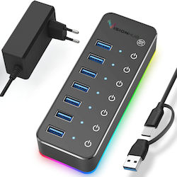 Hub USB 14 Porturi (USB-A / USB-C) Hub USB 14 Porturi (USB-A / USB-C)