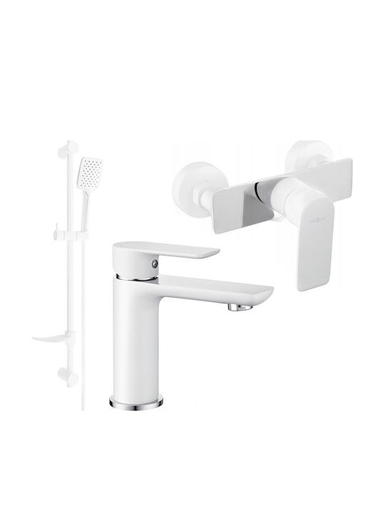 Mexen Baterie Amestecare Dus Termostatic Set Complet Albă
