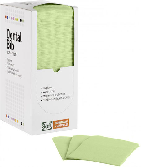 Soft Care Dental Towel Green 2ply + 1ply with Dispenser 500 Pieces
