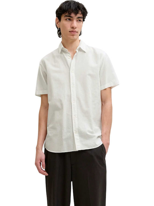 Jack & Jones Κοντομάνικο Λινό Πουκάμισο White