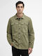 Langärmeliges Overshirt Olivgrün
