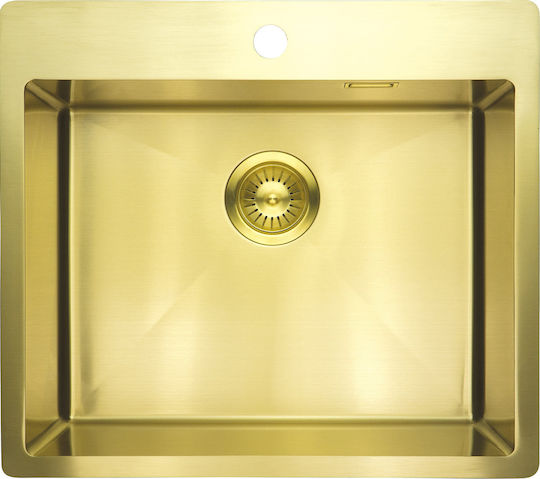 Deante Υποκαθήμενος Νεροχύτης Inox Brushed Μ50xΠ55cm Χρυσός