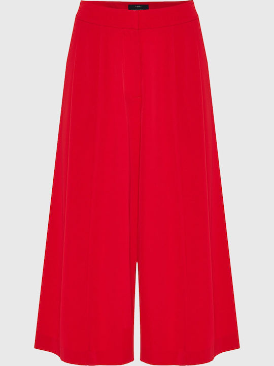 Women's Zip Culottes in Regular Fit Red