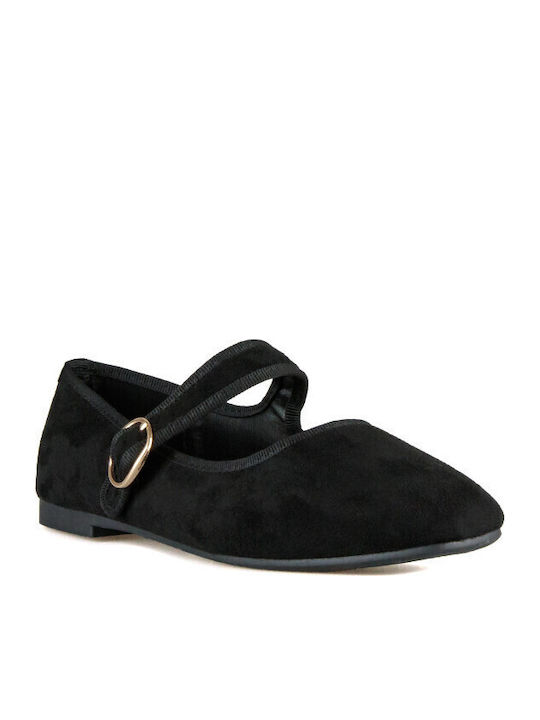 Silia D Suede Women's Ballerina Shoes In Black ...