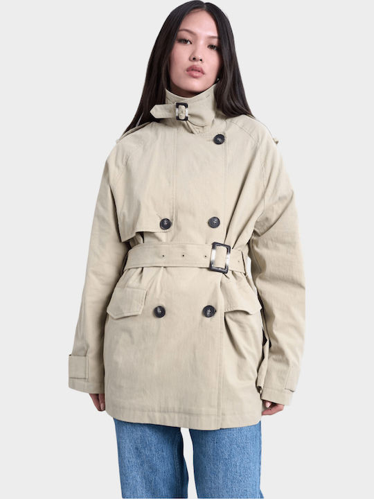 Damen Beige Mantel