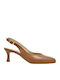 Leather Heels Tabac Brown